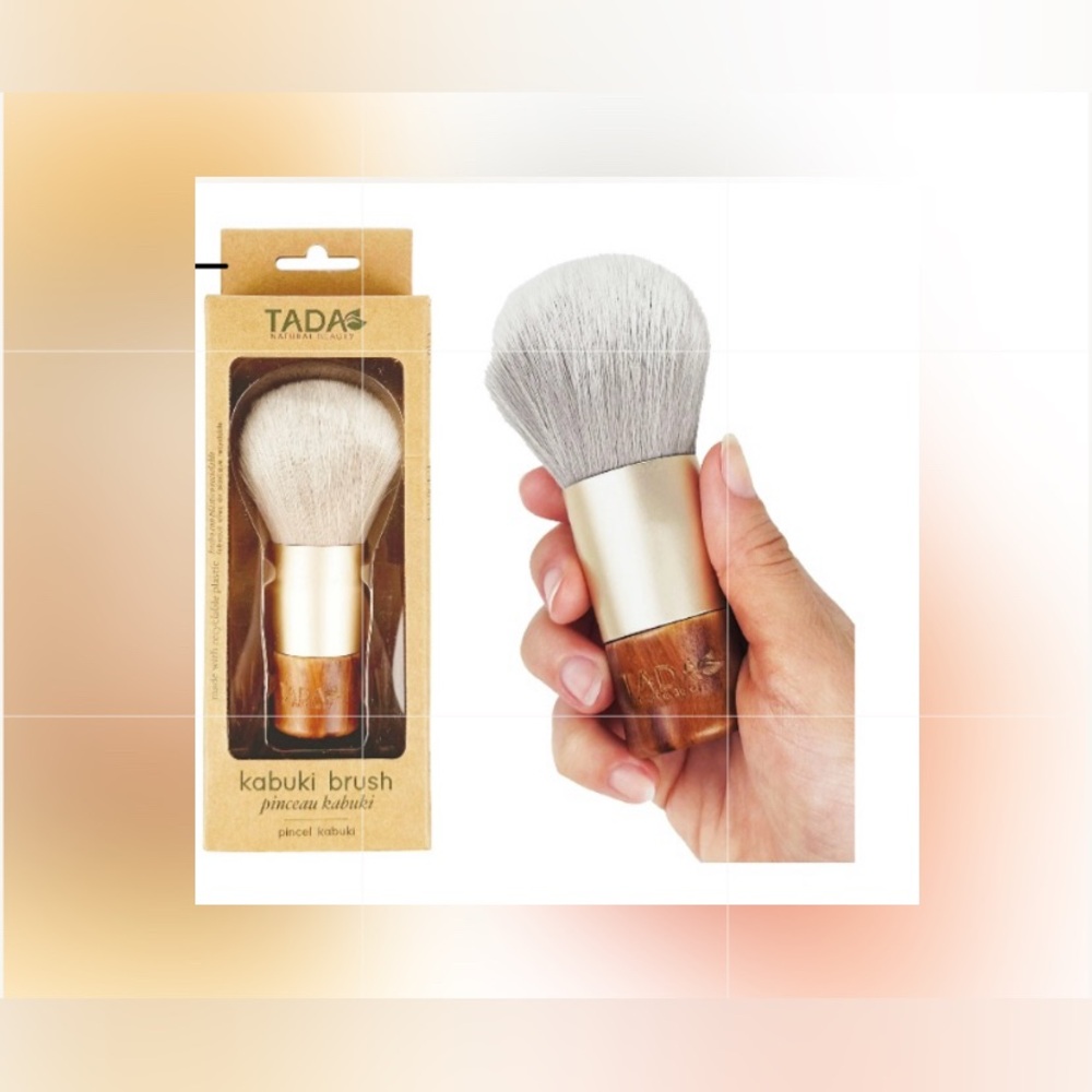 TADA Natural Beauty Kabuki Makeup Brush, Flawless Blending Makeup Brush